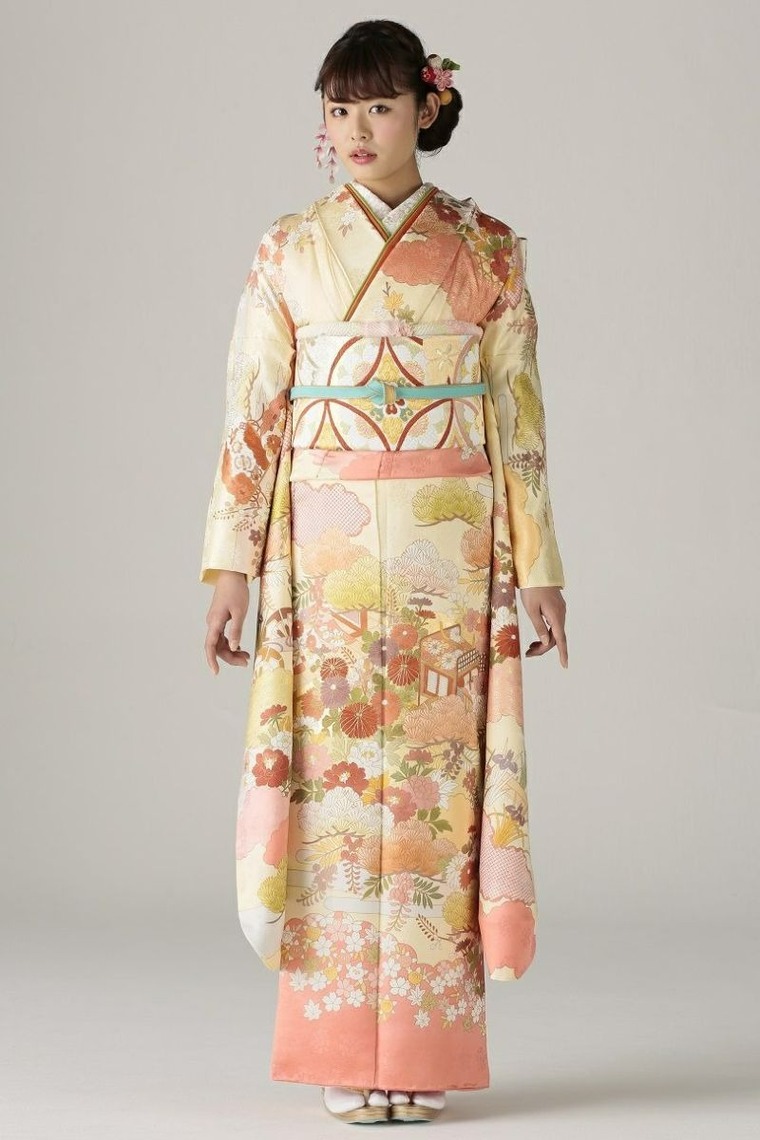 藤井 寛 03（ふじい ひろし）源氏の四季｜クリーム色とピンクの優美な