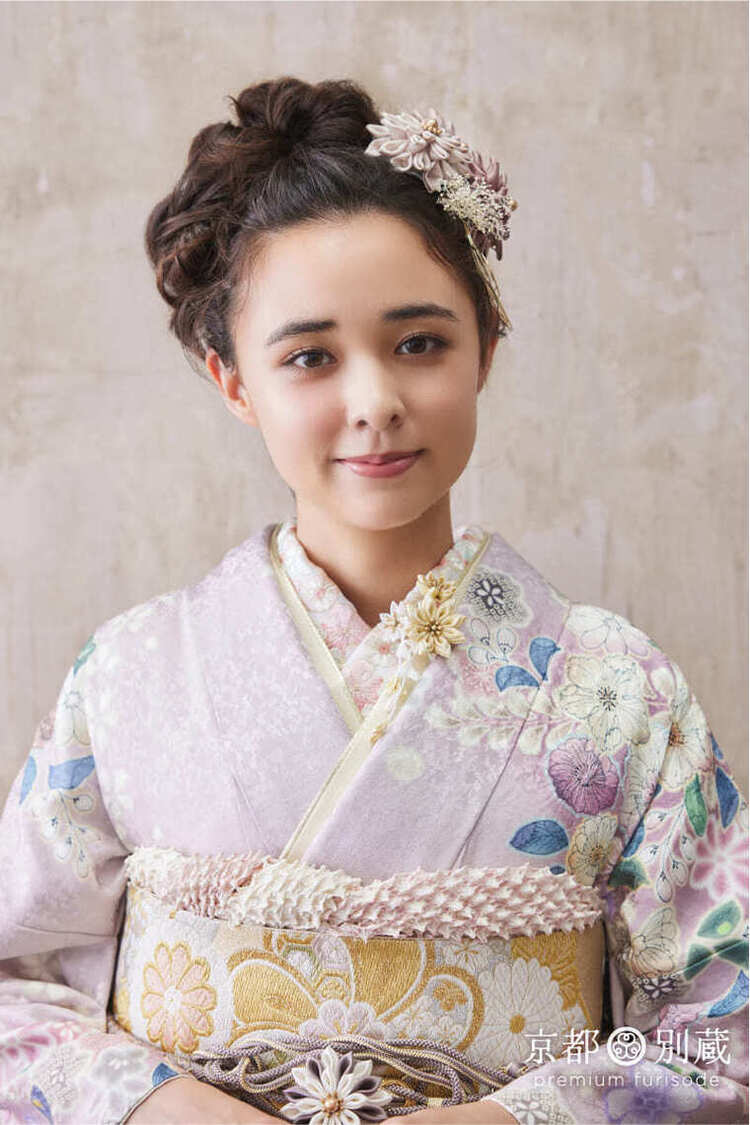 FL-D204　ピンク振袖　藤色　花　maya bailey　まやべいりー　成人式の振袖　二十歳の集い　振袖レンタル　購入　