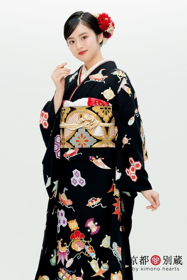 KM-12　竹下優名 　宝尽くし　伝統古典　振袖　成人の日　成人式　二十歳の集い　京都別蔵　五条　横浜
